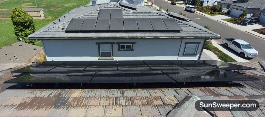After solar panel cleaning photo