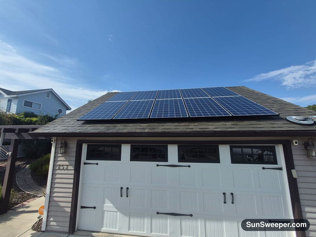 After solar panel cleaning photo