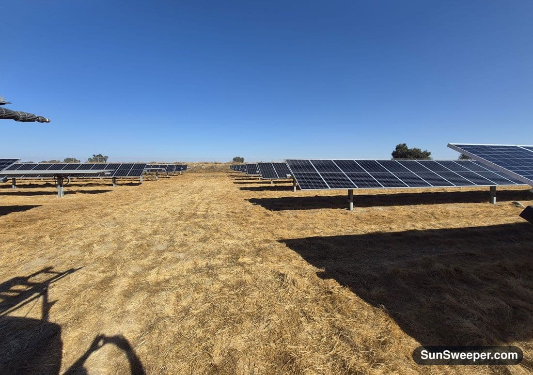 After solar panel cleaning photo