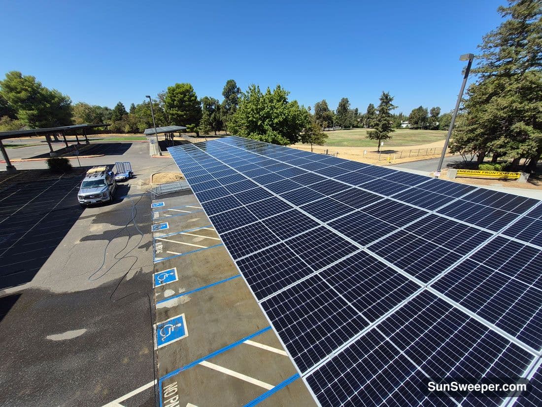 After solar panel cleaning photo