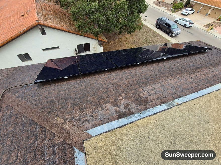 After solar panel cleaning photo