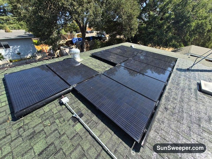 After solar panel cleaning photo